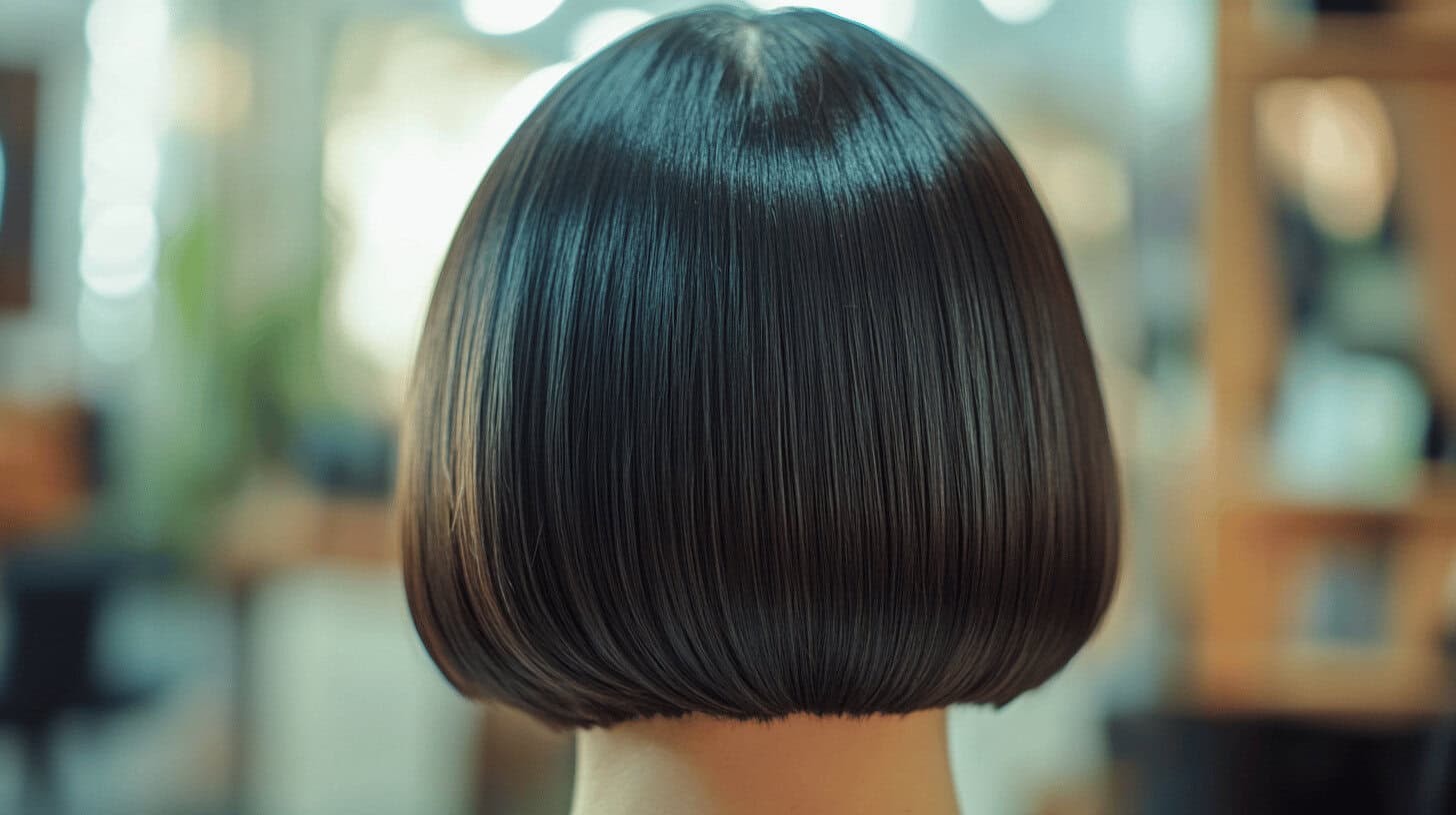 Kurzhaarschnitt im Bob-Stil, Rückansicht