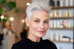 15 stilvolle Wege, wie silbergraue Kurzhaarfrisuren jedem Look eine moderne Note verleihen