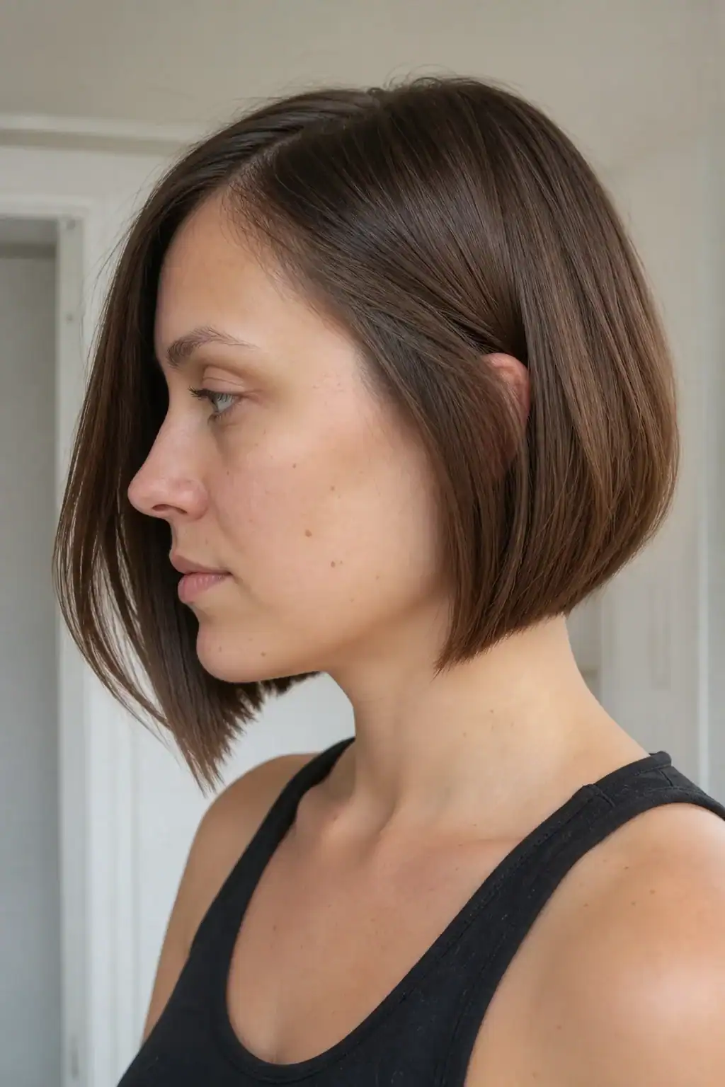 Asymmetrischer Bob mit Seitenscheitel für feines Haar