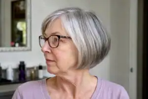 14 Bob-Frisuren für Frauen ab 60: mehr Fülle für dünnes Haar mit Brille