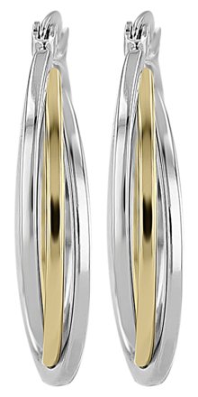 Adelia´s Creolen aus Edelstahl, goldfarben