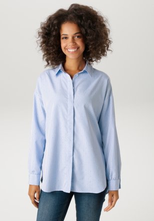 Aniston Casual Streifenbluse, hellblau
