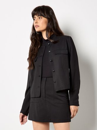 Apricot Minirock mit aufgesetzten Taschen, schwarz