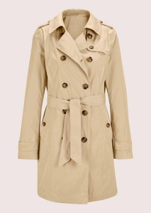 Kurzer Trenchcoat mit Bindegürtel