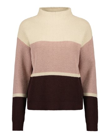 Blue Seven Strickpullover im Colourblock, creme/burgund