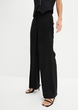 bonprix Marlenehose mit Viskose, schwarz