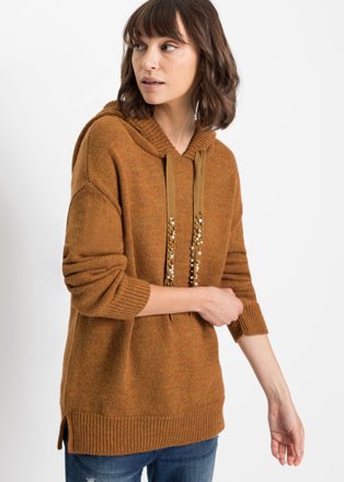 bonprix Oversize-Kapuzenpullover, camel