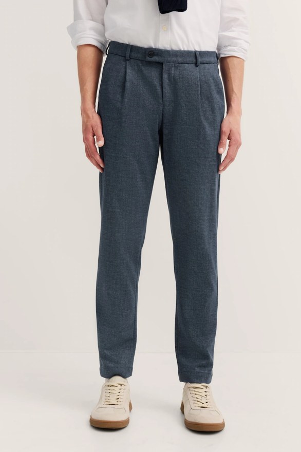 bugatti Bundfaltenhose Tapered Fit, marineblau