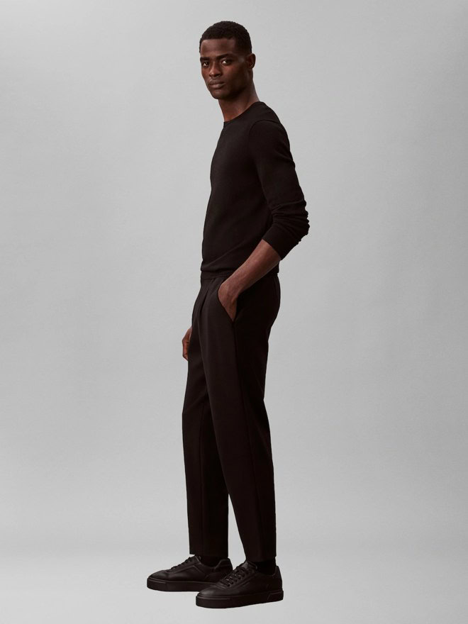 Calvin Klein Bundfaltenhose Slim Fit, dunkelbraun