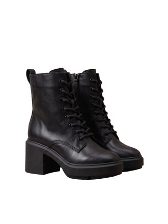 Calvin Klein Schnürstiefelette mit Blockabsatz, schwarz