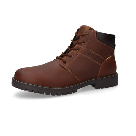 camel active Schnürboots aus Leder, cognac