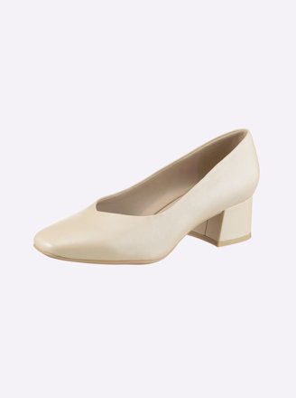 Caprice Pumps mit Blockabsatz, creme
