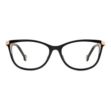 Schwarze Schmetterlingsform mit goldenem Bügel · Carolina Herrera