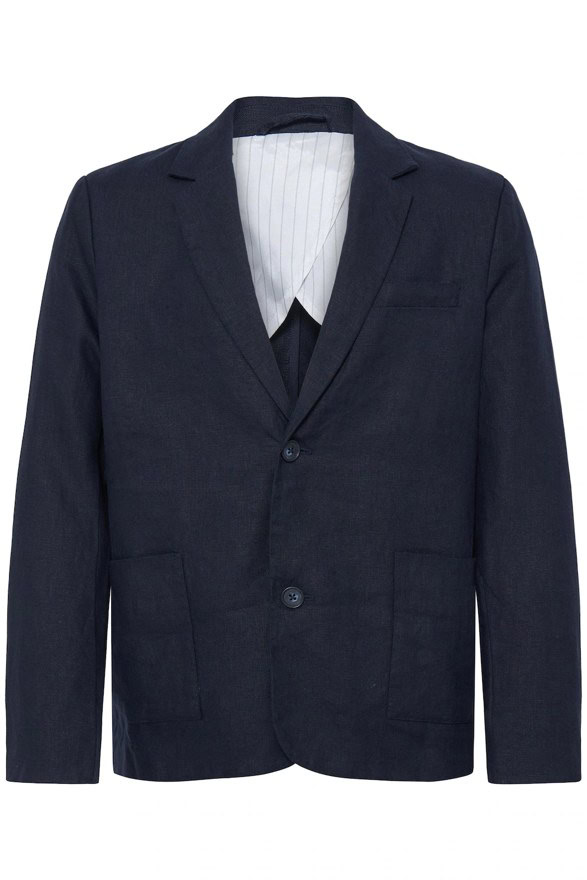 Casual Friday Sakko mit Strickeinsatz, nachtblau