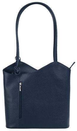 Cluty City-Rucksack aus Leder, marine
