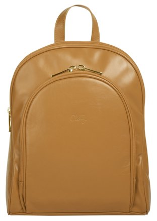 Cluty Cityrucksack aus Leder, camel