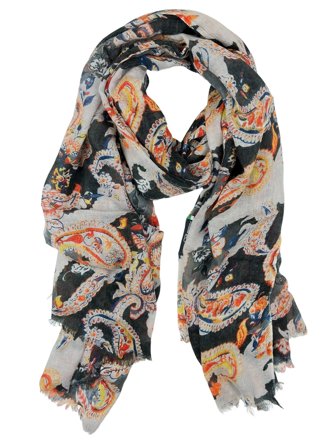 COLLEZIONE ALESSANDRO Schal Kaschmir Paisley, schwarz