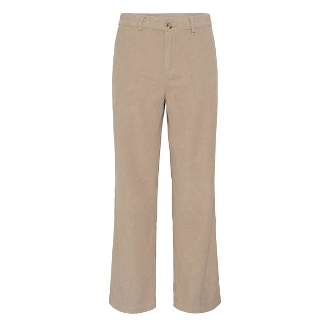 Cream Cordhose weit, sand