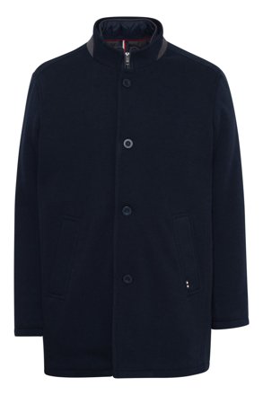 FQ1924 Wollmantel Jacob mit Stehkragen, navy