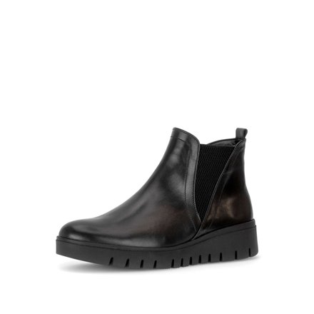 Gabor Chelsea Boots aus Leder, schwarz