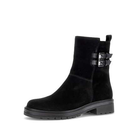 Gabor Stiefelette mit Schnallen, schwarz