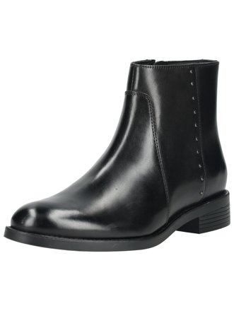 Geox Stiefelette aus Glattleder, schwarz