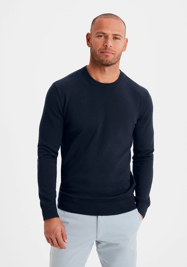 H.I.S Feinstrickpullover mit Rundhals, navy