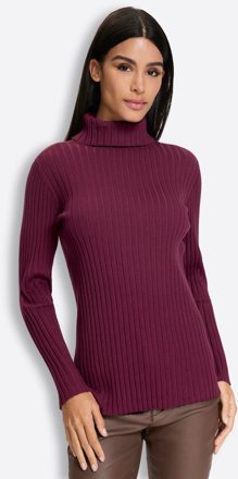 heine Rollkragenpullover, bordeaux