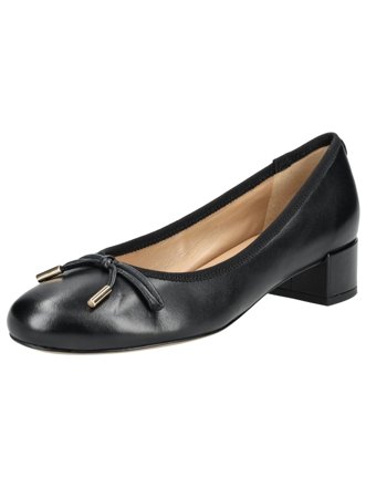 Högl Lederballerina mit Schleife, schwarz