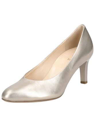 Högl Lederpumps mit Stiletto-Absatz, goldfarben