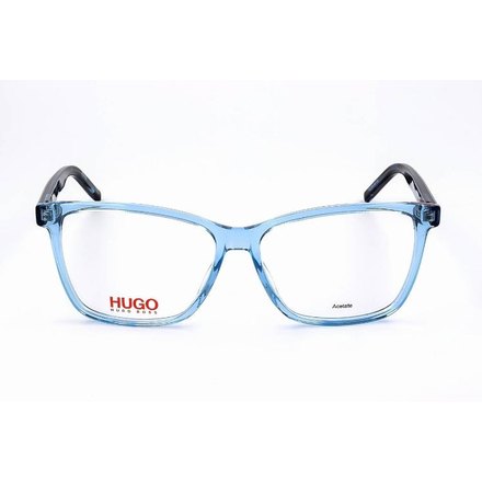 Hellblaue Fassung aus transparentem Acetat · Hugo