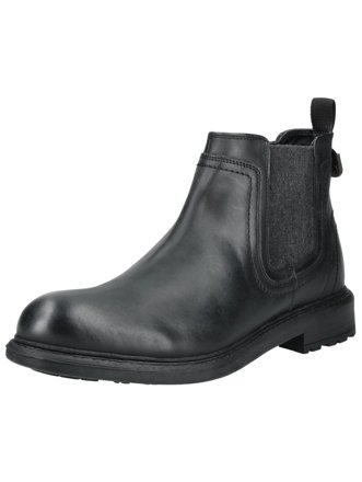 Jeep Stiefelette aus Leder, schwarz