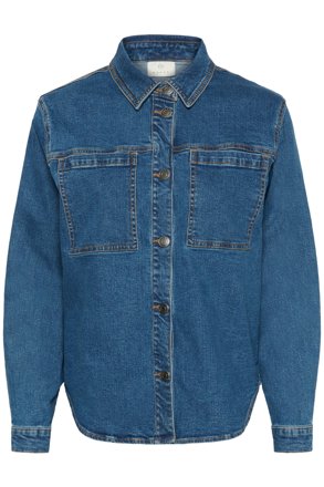 KAFFE Jeanshemd Lena, mittelblau