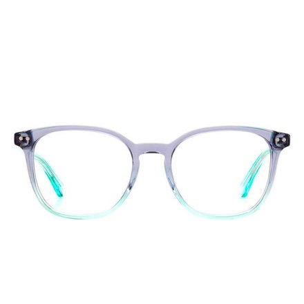 Rechteckige Fassung in transparentem Eisblau · Kate Spade
