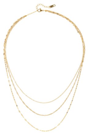 LASCANA dreireihige Halskette, goldfarben
