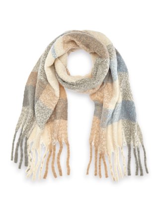 LASCANA Fransenschal, beige-ecru