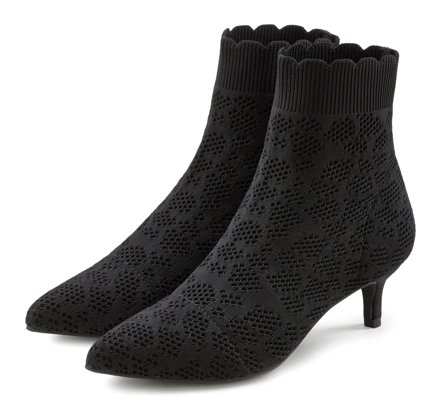 Lascana Sock Boots mit Absatz, schwarz