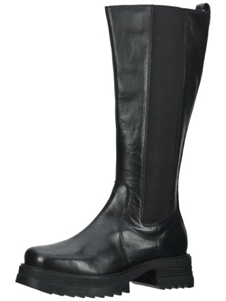 Lazamani Stiefel aus Leder, schwarz