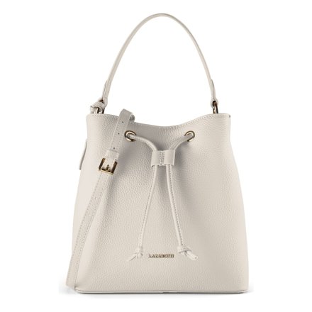 Lazarotti Beuteltasche aus Leder, creme