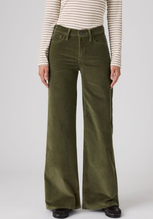 Levi's Wide Leg Cordhose, oliv