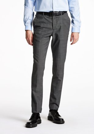 LINDBERGH Anzughose in Flanelloptik, grau