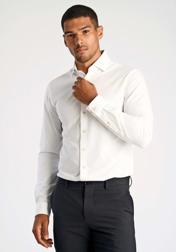 LINDBERGH Business-Casual-Hemd Relaxed Fit, weiß