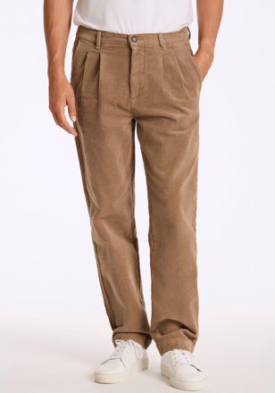 LINDBERGH Cordhose mit Bundfalte, camel