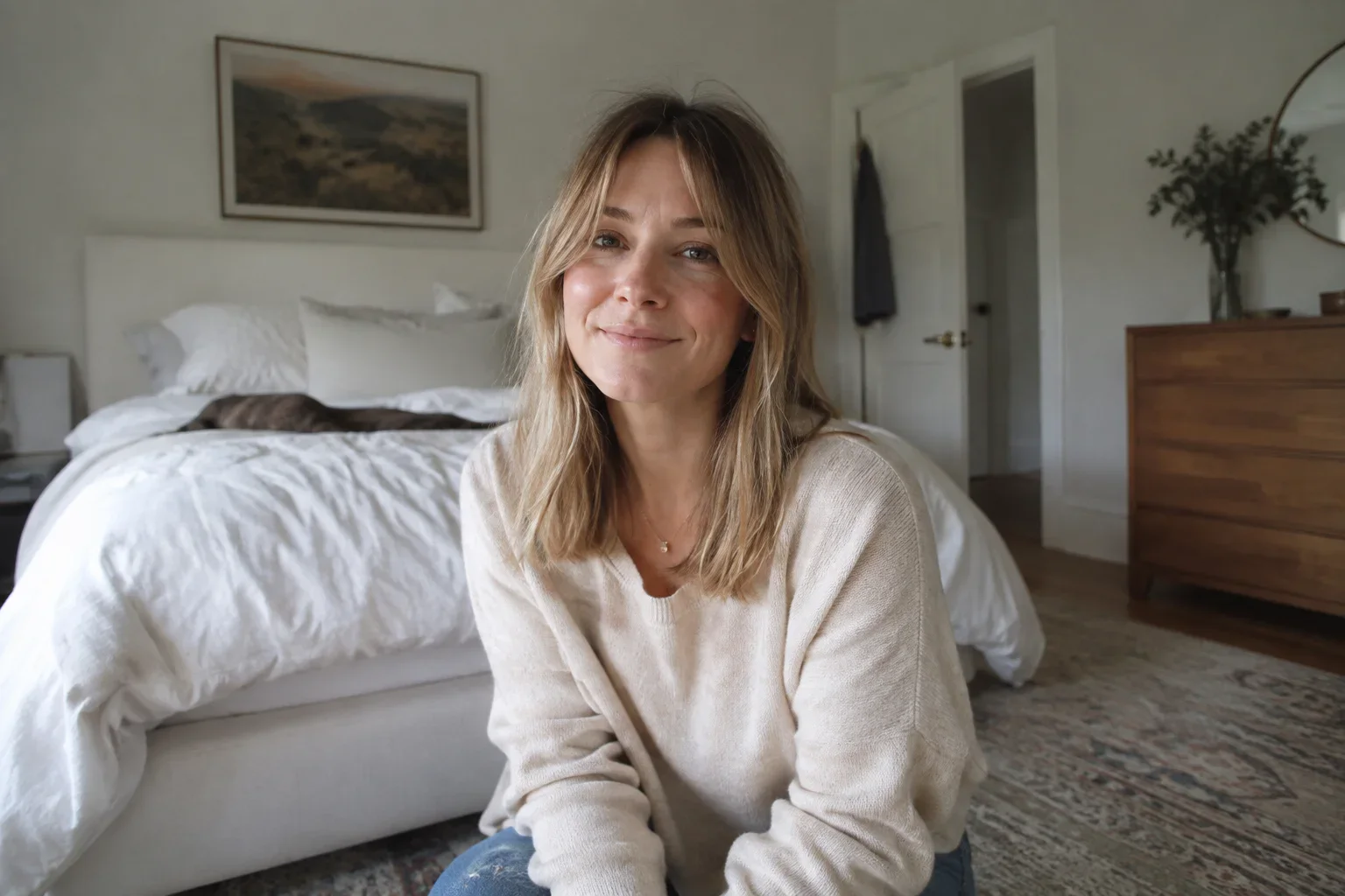 19 Longbob Frisuren für feines Haar mit Curtain Bangs
