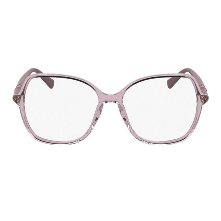 Große rechteckige Fassung in transparentem Mauve · Longchamp