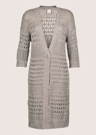 MADELEINE Strickjacke in Longform, beige