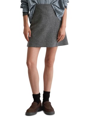 Marc O'Polo Rock aus Boiled Wool, grau