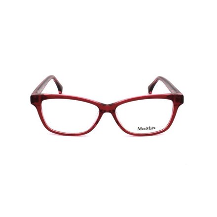 Dunkelrote Fassung mit schmalem Steg · Max Mara
