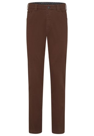 MEYER Chinohose in Baumwollstretch, dunkelbraun