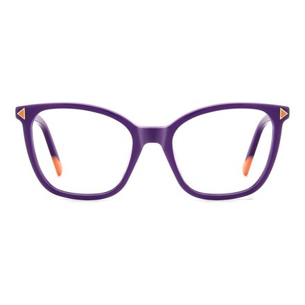 Violette Fassung mit orangefarbenen Nieten · Missoni